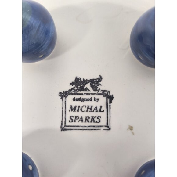 Yankee Candle Embossed Footed Ceramic Apple Plate Candle Holder by Michal Sparks - Picture 5 of 7